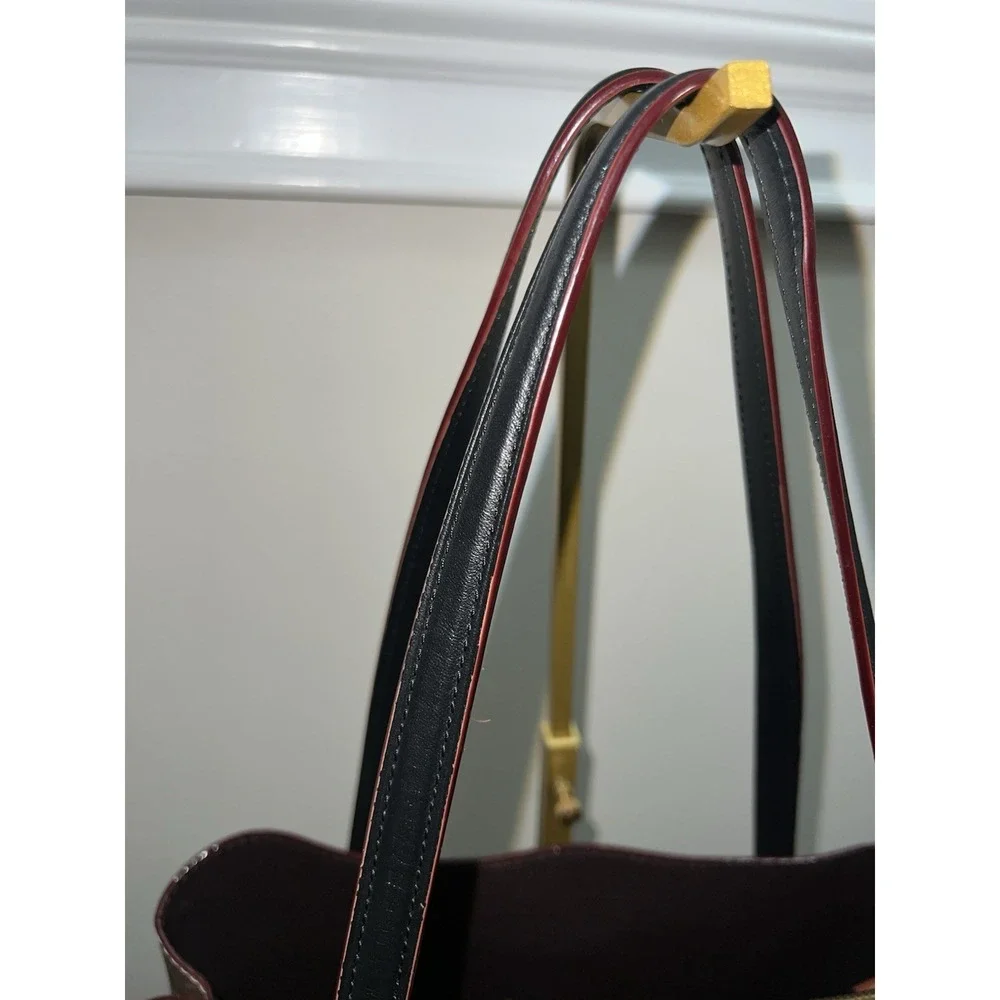 Coach Lora Colorblock Carryall Tote Tan Rust Gold Brass 89087 Bag Purse